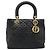 Borsa Christian Dior Canage in pelle di agnello nera e oro Auth yk20520SAV Nero D'oro - vista 2