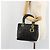 Borsa Christian Dior Canage in pelle di agnello nera e oro Auth yk20520SAV Nero D'oro - vista 22