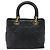 Borsa Christian Dior Canage in pelle di agnello nera e oro Auth yk20520SAV Nero D'oro - vista 3
