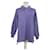 Polo à manches longues en coton vintage Yves Saint Laurent violet clair M  - vue 1