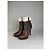 Autre Marque Vintage Etro Leather Wool Ankle Boots Brown Grey EU38 - view 5