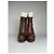 Autre Marque Vintage Etro Leather Wool Ankle Boots Brown Grey EU38 - view 6
