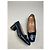 Céline Vintage Celine Leder-Pumps Navy Gold EU37.5 Marineblau - Ansicht 4