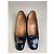 Céline Vintage Celine Leder-Pumps Navy Gold EU37.5 Marineblau - Ansicht 7