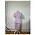 Completo Blazer e Top in Miscela di Seta Testurizzata Vintage Givenchy Lavanda S Porpora - vista 3
