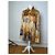 Vintage Givenchy Seidenhemd für Herren mit Print Häuser Bäume Gold Braun Blau L Golden - Ansicht 10