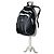Vintage Courreges Nylon Backpack Black White Silver Zips