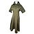 Vintage Marni Wollmischungs-Strickkragenkleid Olive Black S