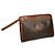 Céline Clutch in pelle Vintage Celine Triomphe Monogram Marrone