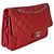 Timeless Borsa Chanel Red Quilted Caviar Medium French Riviera Flap Rosso - vista 4