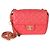 Timeless Borsa Chanel Red Quilted Lambskin Coco Pins Chain Mini Flap Rosa - vista 8