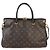 Louis Vuitton Black Monogram Canvas Pallas Tote MM Marrone