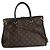 Louis Vuitton Black Monogram Canvas Pallas Tote MM Marrone - vista 2
