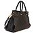 Louis Vuitton Black Monogram Canvas Pallas Tote MM Marrone - vista 4