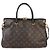 Louis Vuitton Black Monogram Canvas Pallas Tote MM Marrone - vista 8