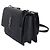 Sac Sunset monogramme moyen en cuir grainé de veau bleu marine Saint Laurent - vue 3