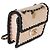 Timeless Mini borsa a tracolla My Own Frame in pelle di vitello intrecciata nera e beige Chanel - vista 4