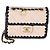 Timeless Mini borsa a tracolla My Own Frame in pelle di vitello intrecciata nera e beige Chanel - vista 8