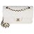 Timeless Borsa Chanel Small Classic Double Flap in Caviar trapuntato bianco