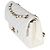 Timeless Borsa Chanel Small Classic Double Flap in Caviar trapuntato bianco - vista 3
