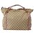 Gucci Vintage Interlocking G in tela e pelle Beige - vista 2