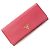 Saffiano Prada Bi-fold Long Wallet aus rosa Leder Pink Metallisch