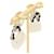 Orecchini Chanel Matelasse Stud Nero Bianco  - vista 2
