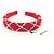 Cerchietto Chanel Matelassé in cotone rosso