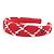 Cerchietto Chanel Matelassé in cotone rosso - vista 2