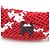 Cerchietto Chanel Matelassé in cotone rosso - vista 4
