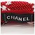 Cerchietto Chanel Matelassé in cotone rosso - vista 5