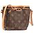 Borsa a Spalla Louis Vuitton Nano Noe Monogram Marrone