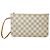 Borsa Louis Vuitton Damier Azur Neverfull MM con Accessory Pouch Bianco