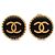 Orecchini a clip Vintage Chanel Coco Mark Nero D'oro
