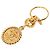 Portachiavi Chanel Coco Mark placcato oro D'oro
