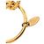 Portachiavi Chanel Coco Mark placcato oro D'oro - vista 3