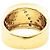 Autre Marque Gelbgoldring mit Diamantlinien - Ansicht 4
