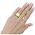 Autre Marque Gelbgoldring mit Diamantlinien - Ansicht 6