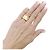 Autre Marque Gelbgoldring mit Diamantlinien - Ansicht 7