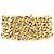 Autre Marque Bracciale a nastro a 4 file, oro giallo, platino e diamanti.