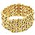 Autre Marque Bracciale a nastro a 4 file, oro giallo, platino e diamanti. - vista 2