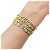 Autre Marque Bracciale a nastro a 4 file, oro giallo, platino e diamanti. - vista 5