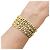 Autre Marque Bracciale a nastro a 4 file, oro giallo, platino e diamanti. - vista 6