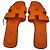 Oran orangefarbene Ledersandalen Hermès * Größe 38 *