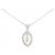 Autre Marque Collana in Zaffiro e Diamante Pt900 Pt850 Argento