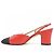 Timeless Chanel Slingback Lederschuhe Rot - Ansicht 2