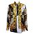 Versace Seidentwill-Hemd mit Barock-Print - Schwarz, Weiß, Gold Mehrfarben