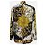 Versace Seidentwill-Hemd mit Barock-Print - Schwarz, Weiß, Gold Mehrfarben - Ansicht 3