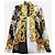 Versace Seidentwill-Hemd mit Barock-Print - Schwarz, Weiß, Gold Mehrfarben - Ansicht 5