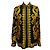Camicia in seta Versace Stampa Barocca Medusa - Nero e Oro